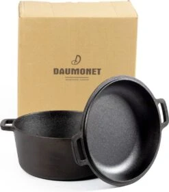 Daumonet Ducasse Gietijzeren Double Use Braadpan - Combi Sudderpan Zwart - 2-in-1 Bak- En Braadpan - PFAS & PFOA Vrij - Rond - Ø 26 Cm - 4,4 Liter - Emaille - Alle Warmtebronnen - Elektrisch - Gas - Halogeen - Inductie - Keramisch -Greenpan Winkel 1053x1200 1