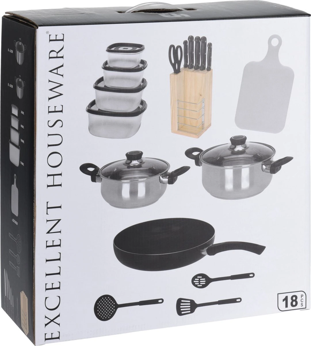 Excellent Houseware 18-delige Keukenset - RVS 2 Excellent Houseware 18-delige Keukenset - RVS - Afbeelding 2