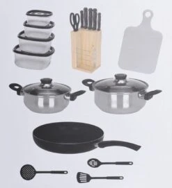 Excellent Houseware 18-delige Keukenset - RVS 11 Excellent Houseware 18-delige Keukenset - RVS -Greenpan Winkel 1095x1200
