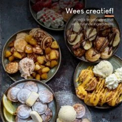 Ocina Poffertjespan– 19 Poffertjes – Poffertjesmaker – Poffertjespan Inductie – Poffertjespan Electrisch – Gietijzeren Pan – Inclusief Warmtebestendige Handvaten– Gratis Receptenboek -Greenpan Winkel 1198x1200 7