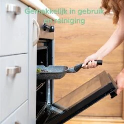 Coninx Grillpan 28CM - Steakpan - Afneembare Handgreep - PFAS-vrij - Grijs -Greenpan Winkel 1199x1200 4