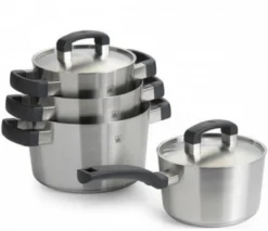 BK Conical Cool Pannenset - 4-delig - RVS – Geschikt Voor Alle Warmtebronnen