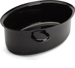 Emalia Geëmailleerde Braadpan Met Deksel 7L - Braadslede - Bakpan - Grillpan - Emaille - Zwart -Greenpan Winkel 1200x1099 2