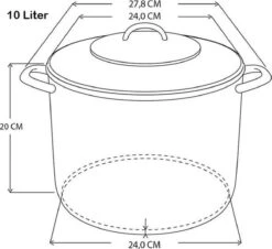 Haushalt Soeppan Met Glazen Deksel - 10 Liter- RVS 15 Haushalt Soeppan Met Glazen Deksel - 10 Liter- RVS -Greenpan Winkel 1200x1100 2