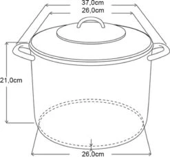 Michelino RVS Soeppan - 10 Liter - Vaatwasserbestendigd - Zilver 6 Michelino RVS Soeppan - 10 Liter - Vaatwasserbestendigd - Zilver -Greenpan Winkel 1200x1111 2