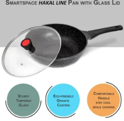 Marble Coating Wokpan Inductie - Met Glazen Deksel - Zwart - 30 Cm -Greenpan Winkel 1200x1169 2