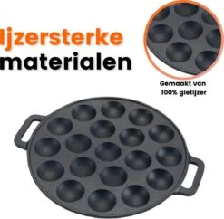 Kicinn Poffertjespan - Poffertjesmaker - Poffertjespan Inductie - Ø 24 Cm - 19 Poffertjes - Inclusief Handvaten 12 Kicinn Poffertjespan - Poffertjesmaker - Poffertjespan Inductie - Ø 24 Cm - 19 Poffertjes - Inclusief Handvaten -Greenpan Winkel 1200x1177 2