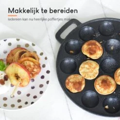 Ocina Poffertjespan– 19 Poffertjes – Poffertjesmaker – Poffertjespan Inductie – Poffertjespan Electrisch – Gietijzeren Pan – Inclusief Warmtebestendige Handvaten– Gratis Receptenboek -Greenpan Winkel 1200x1198 6