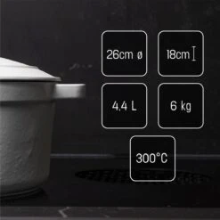 Daumonet Carême Blanc Gietijzeren Braadpan - Sudderpan Wit - Rond - Ø 26 Cm - 4,4 Liter - 100% PFAS & PFOA Vrij - Emaille - Geschikt Voor Alle Warmtebronnen - Elektrisch - Gas - Halogeen - Inductie - Keramisch - Vaatwasserbestendig 16 Daumonet Carême Blanc Gietijzeren Braadpan - Sudderpan Wit - Rond - Ø 26 Cm - 4,4 Liter - 100% PFAS & PFOA Vrij - Emaille - Geschikt Voor Alle Warmtebronnen - Elektrisch - Gas - Halogeen - Inductie - Keramisch - Vaatwasserbestendig -Greenpan Winkel 1200x1200 1048