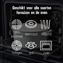 Daumonet Carême Blanc Gietijzeren Braadpan - Sudderpan Wit - Rond - Ø 26 Cm - 4,4 Liter - 100% PFAS & PFOA Vrij - Emaille - Geschikt Voor Alle Warmtebronnen - Elektrisch - Gas - Halogeen - Inductie - Keramisch - Vaatwasserbestendig 17 Daumonet Carême Blanc Gietijzeren Braadpan - Sudderpan Wit - Rond - Ø 26 Cm - 4,4 Liter - 100% PFAS & PFOA Vrij - Emaille - Geschikt Voor Alle Warmtebronnen - Elektrisch - Gas - Halogeen - Inductie - Keramisch - Vaatwasserbestendig -Greenpan Winkel 1200x1200 1049