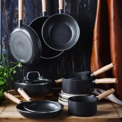 GreenChef Vintage Steelpan 16cm/1.6L - Zwart - Inductie - PFAS-vrij -Greenpan Winkel 1200x1200 1240