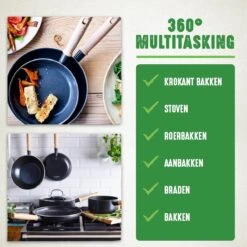 GreenChef Vintage Steelpan 16cm/1.6L - Zwart - Inductie - PFAS-vrij -Greenpan Winkel 1200x1200 1241