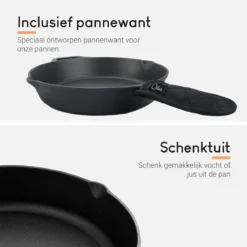 Ocina Gietijzeren Pan – ø30,5cm - Skillet - Koekenpan – Hapjespan – Koekenpan Inductie – Koekenpannenset - Gietijzeren Pan Bbq - Gietijzer -Greenpan Winkel 1200x1200 251