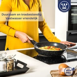 Westinghouse Koekenpan - Ø 30 Cm - Zwart Marmer - Geschikt Voor Alle Warmtebronnen Inclusief Inductie -Greenpan Winkel 1200x1200 300
