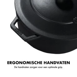 MOA Gietijzeren Braadpan - Inhoud 5,7 Liter - 26CM - Rond - Alle Warmtebronnen - Ook Voor Inductie - Gewicht 5,8 Kg - Zwart - C26B -Greenpan Winkel 1200x1200 443