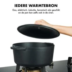 MOA Gietijzeren Braadpan - Inhoud 5,7 Liter - 26CM - Rond - Alle Warmtebronnen - Ook Voor Inductie - Gewicht 5,8 Kg - Zwart - C26B -Greenpan Winkel 1200x1200 446