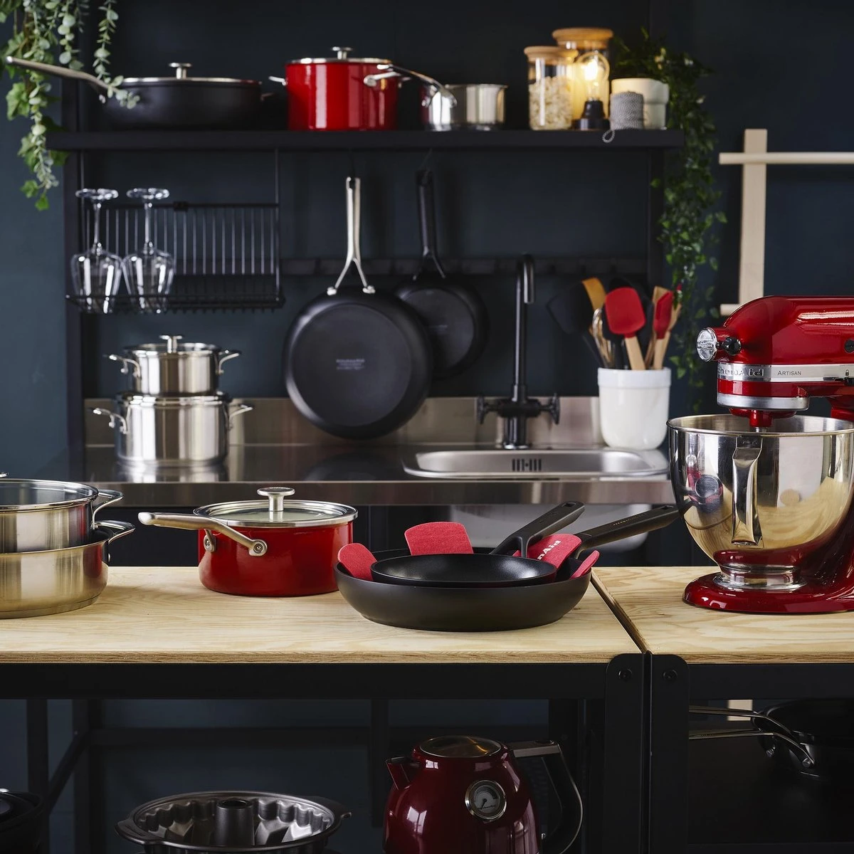 KitchenAid Stainless Steel Hapjespan Met Glazen Deksel ø28cm - RVS - Inductie - Anti-aanbak 6 KitchenAid Stainless Steel Hapjespan Met Glazen Deksel ø28cm - RVS - Inductie - Anti-aanbak - Afbeelding 6