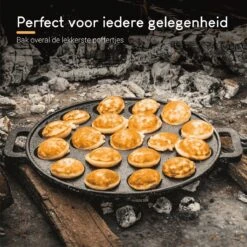 Ocina Poffertjespan– 19 Poffertjes – Poffertjesmaker – Poffertjespan Inductie – Poffertjespan Electrisch – Gietijzeren Pan – Inclusief Warmtebestendige Handvaten– Gratis Receptenboek -Greenpan Winkel 1200x1200 559