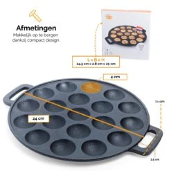 CuisiNoon® Poffertjespan Premium - Complete Poffertjesmaker Set - Inclusief Bakboek 15 CuisiNoon® Poffertjespan Premium - Complete Poffertjesmaker Set - Inclusief Bakboek -Greenpan Winkel 1200x1200 568