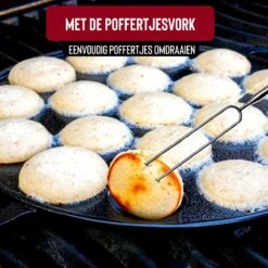 Rednas Poffertjespan Pakket - Incl. Luxe Giftbox - Incl.Bakkwast/Vork/Doseerfles - RVS/Gietijzer -Greenpan Winkel 1200x1200 570