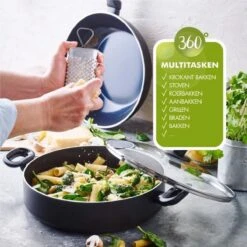 Greenpan Torino Keramische Hapjespan - 28 Cm - Met Glazen Deksel -Greenpan Winkel 1200x1200 654