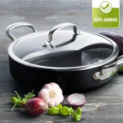 GreenPan Barcelona Infinity Pro Hapjespan Met Deksel 30cm - Zwart - Inductie - PFAS-vrij -Greenpan Winkel 1200x1200 682