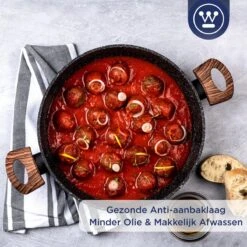 Westinghouse Hapjespan Inductie - Ø 32 Cm - Zwart Marmer - Speciale Editie - Met Deksel -Greenpan Winkel 1200x1200 695