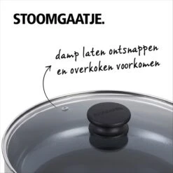 BRABANTIA INDU+ Hapjespan - Keramische Antiaanbaklaag - Met Deksel - Ø 28 Cm - Inductie - Pfas Vrij -Greenpan Winkel 1200x1200 706
