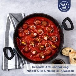 Westinghouse Hapjespan Inductie - Ø 32 Cm - Zwart Marmer - Met Deksel -Greenpan Winkel 1200x1200 717