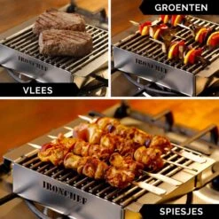 IRONCHEF Lavastenen Grill - Geschikt Voor Gasfornuis - Barbecue - BBQ - Grillplaat - Grilplaat - Bakplaat - Grillpan -Greenpan Winkel 1200x1200 761