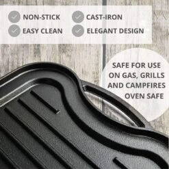 Nuovva Dubbelzijdig Gietijzeren Grillplaat - 50cm X 26cm -Greenpan Winkel 1200x1200 769