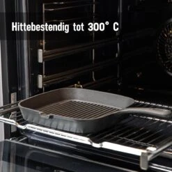 Daumonet Auguste Noir Gietijzeren Grillpan - Steakpan Zwart - PFAS & PFOA Vrij - Vierkant Met Schenktuit - 23,5 Cm - 2 Liter - Emaille - Alle Warmtebronnen - Elektrisch - Gas - Halogeen - Inductie - Keramisch -Greenpan Winkel 1200x1200 792