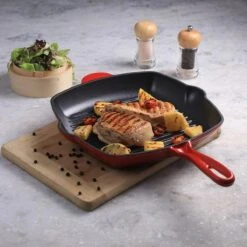 Cdealsz® Grillpan Gietijzer - Inductie - Rood - 28 Cm -Greenpan Winkel 1200x1200 829