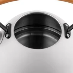 Florina Natura Line Fluitketel RVS Mat Grijs 2.3 Liter - Geschikt Voor Alle Warmtebronnen - Scandinavische Stijl - Massief Houten Handvat -Greenpan Winkel 1200x1200 908