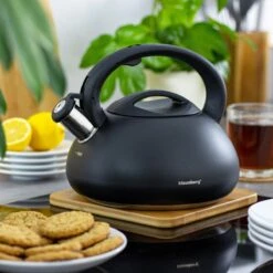 Fluitketel Waterkoker Mat Zwart 2.7 L ‘’Black Amethyst‘’ RVS – Inductie - Vatwasser -Greenpan Winkel 1200x1200 916