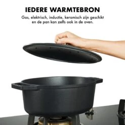 MOA Gietijzeren Braadpan - Inhoud 4,7 Liter - 29CM - Ovaal - Alle Warmtebronnen - Ook Voor Inductie - Gewicht 5,7 Kg - Zwart - C29B -Greenpan Winkel 1200x1200 940