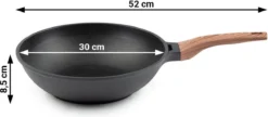 Rosmarino Black Line - Wokpan - Ø30cm - 100% PFAS & PFOA Vrij - Gegoten Aluminium - Non-stick Minerale Coating - Ergonomische Handgreep - Geschikt Voor Alle Warmtebronnen & Vaatwasser -Greenpan Winkel 1200x525 1