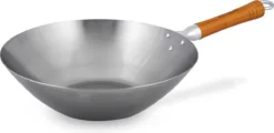 Ken Hom Classic Wok - Ø 32cm In Koolstofstaal En Houten Greep