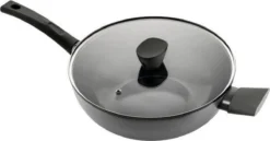 ISENVI Avon Keramische Wok Met Deksel 36 CM - Ergo Greep