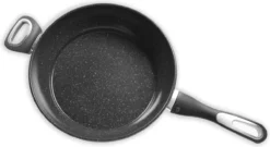 Merkloos Keukenpan Met Deksel En Heeft Een Diameter Van Ø 28 Cm - Luxe Hapjespan Keukenpan Van 28cm Anti-aanbaklaag - Handvat Zwart - Pan Met Deksel -Greenpan Winkel 1200x658