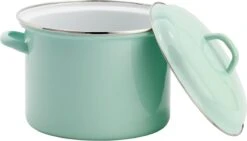 Lite-Body Soeppan / Stamppotpan Met Deksel - Ø 22 Cm/ 6ltr - Emaille - Mintgroen -Greenpan Winkel 1200x684
