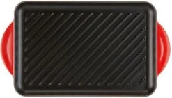 Le Creuset - Gietijzeren Grillplaat - 32x22cm - Kersenrood -Greenpan Winkel 1200x685