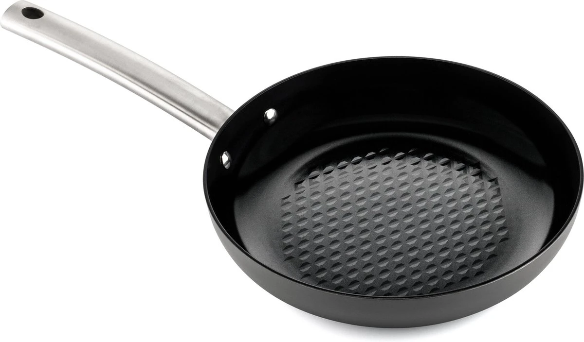 ISENVI Murray Keramische Koekenpan 24 CM - RVS Greep 1 ISENVI Murray Keramische Koekenpan 24 CM - RVS Greep