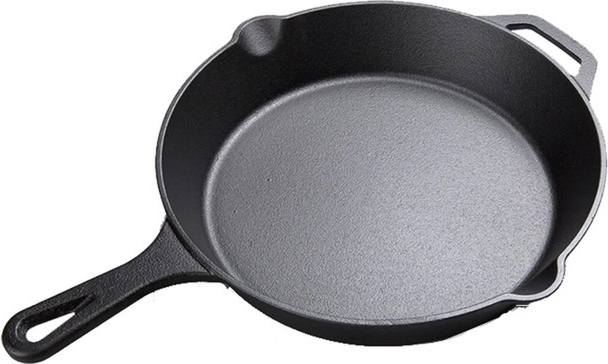 Koock Amsterdam® Skillet - Gietijzer - 25cm - Koekenpan - Geschikt Voor Alle Warmtebronnen 1 Koock Amsterdam® Skillet - Gietijzer - 25cm - Koekenpan - Geschikt Voor Alle Warmtebronnen