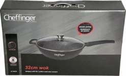 Cheffinger Wokpan Met Deksel - 32cm - Zwart - Pan - Keukenaccessoires -Greenpan Winkel 1200x730 2