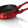 Berlinger Haus 1612 - Set Van 2 Granietpannen - Koekenpan - Rood Metallic - Burgundy Line - 22 En 26 Cm
