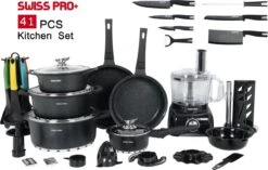 Swiss Pro+ - SWP41D22 - Pannenset 41 Delig - Foodprocessor - Messenblok 8 Delig - Kookgerei Set Met Houder 7 Delig - Starters Pakket - 2022 Serie - Limited Edition -uitzet 19 Swiss Pro+ - SWP41D22 - Pannenset 41 Delig - Foodprocessor - Messenblok 8 Delig - Kookgerei Set Met Houder 7 Delig - Starters Pakket - 2022 Serie - Limited Edition -uitzet -Greenpan Winkel 1200x765 4