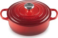 Le Creuset - Gietijzeren - Lage Braadpan - 24cm - Kersenrood -Greenpan Winkel 1200x785 3