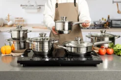 Swiss Pro + Pannenset - 12 Delig - RVS - Roestvrijstalen Kookgerei 18/10 -Greenpan Winkel 1200x799 4