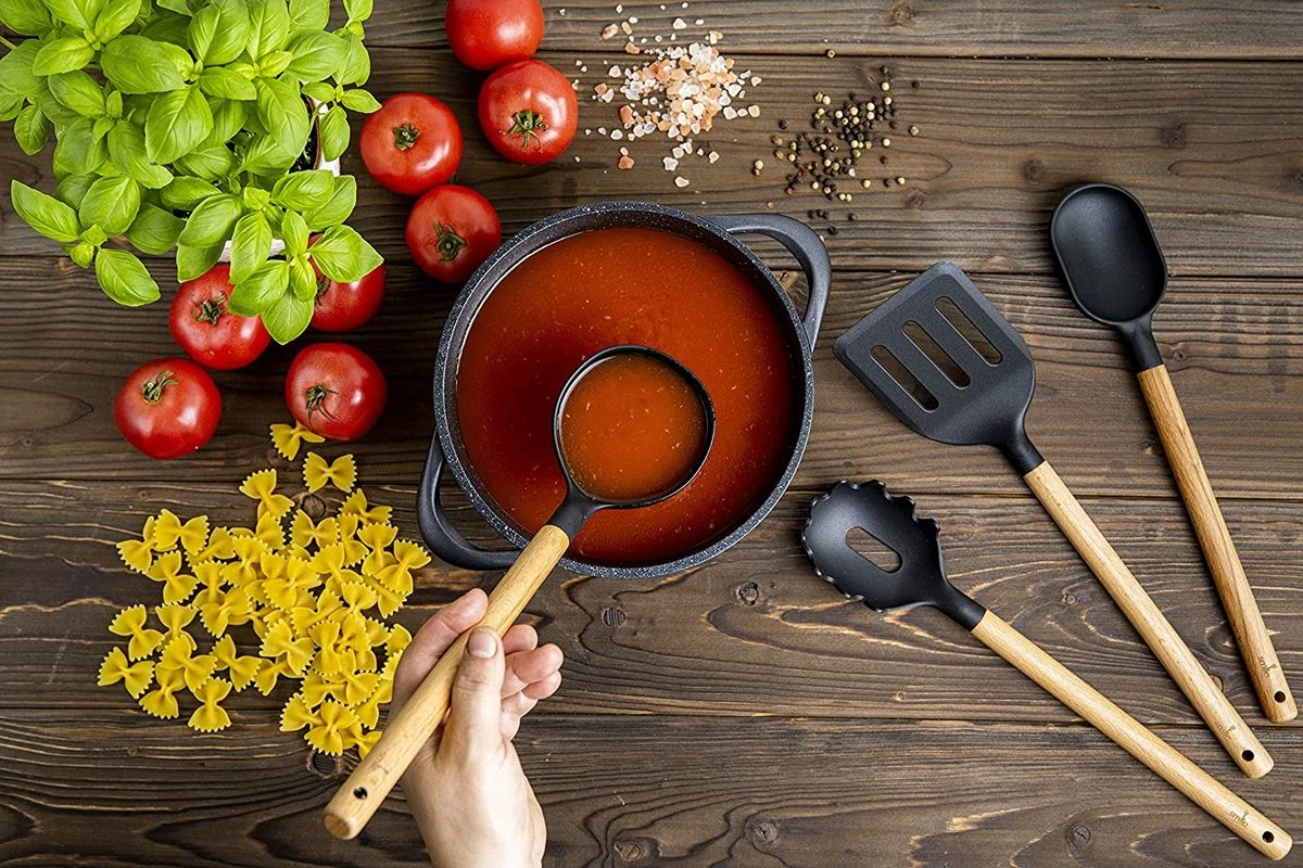 Smile 10-Delige Pannenset - Anti Aanbaklaag - Vaatwasser Bestendig - Zwart - MGK-17 8 Smile 10-Delige Pannenset - Anti Aanbaklaag - Vaatwasser Bestendig - Zwart - MGK-17 - Afbeelding 8